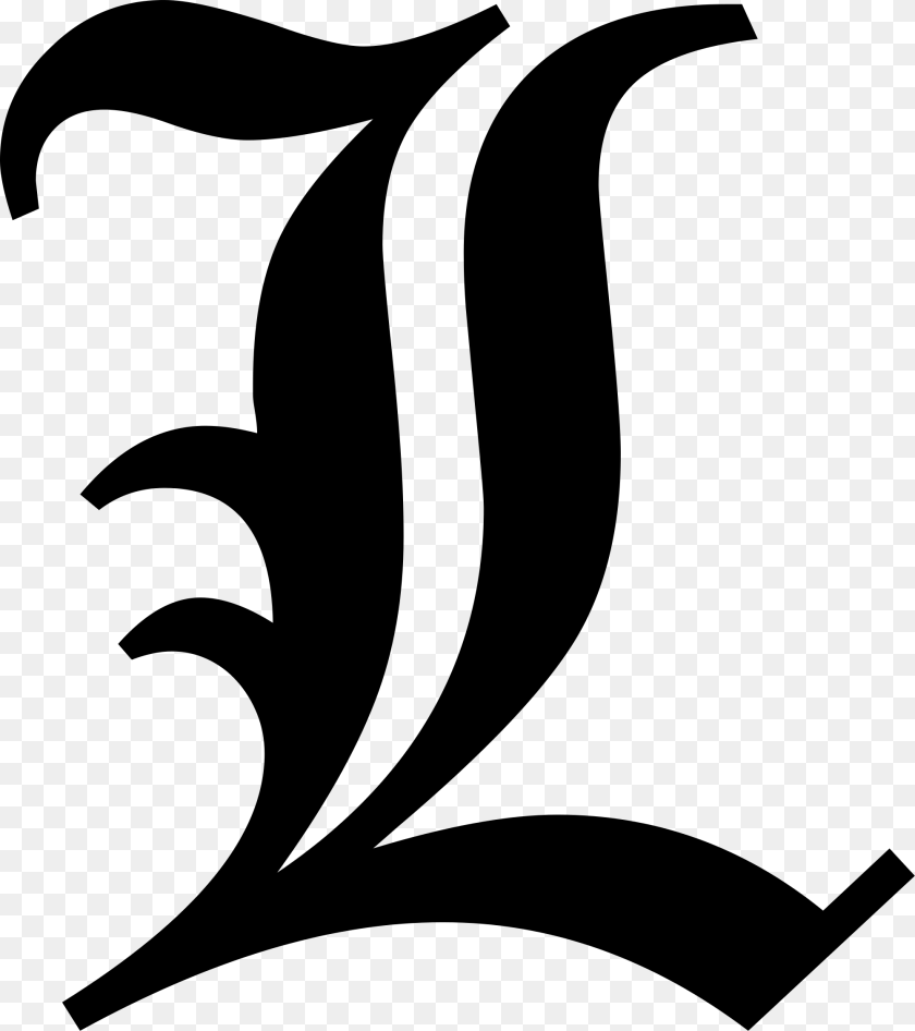 L Old London, Gray Sticker PNG