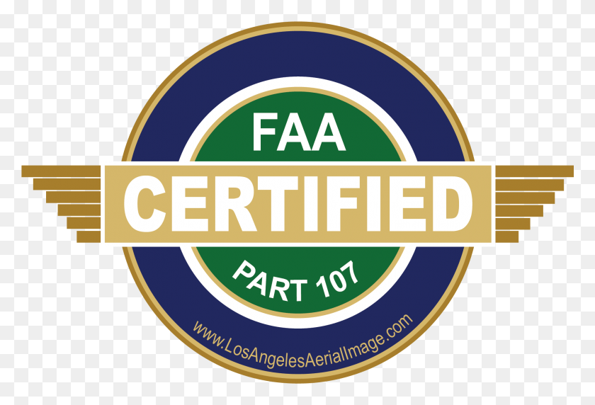 1936x1273 Descargar Png La Aerial Image Faa Part 107 Certified Faa Part 107 Certified, Label, Text, Sticker Hd Png