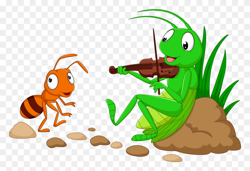 1070x704 La Hormiga Y El Grillo Ant And Grasshopper Summer, Animal, Insect, Invertebrate HD PNG Download
