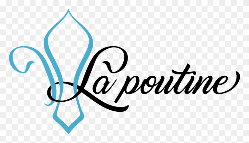 800x436 La Poutine Logo Calligraphy, Symbol, Face, Light HD PNG Download