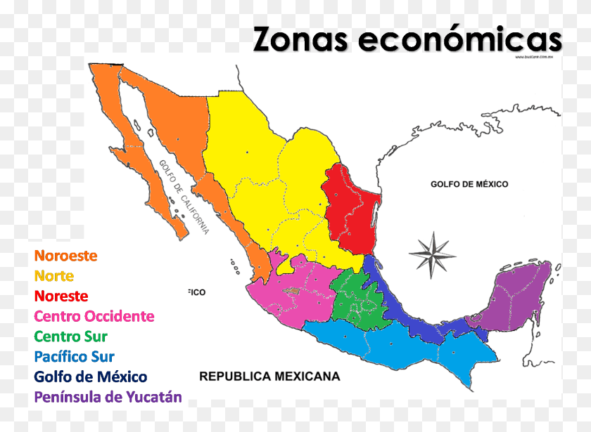 764x555 La Repblica Mexicana Se Divide En 8 Zonas Geoeconmicas Flag Of Mexico, Plot, Map, Diagram HD PNG Download