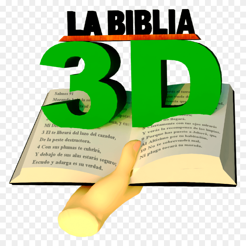 866x866 Descargar La Santa Biblia 3D Para Pccelularestabletas Diseño Gráfico, Cartel, Publicidad, Flyer Hd Png