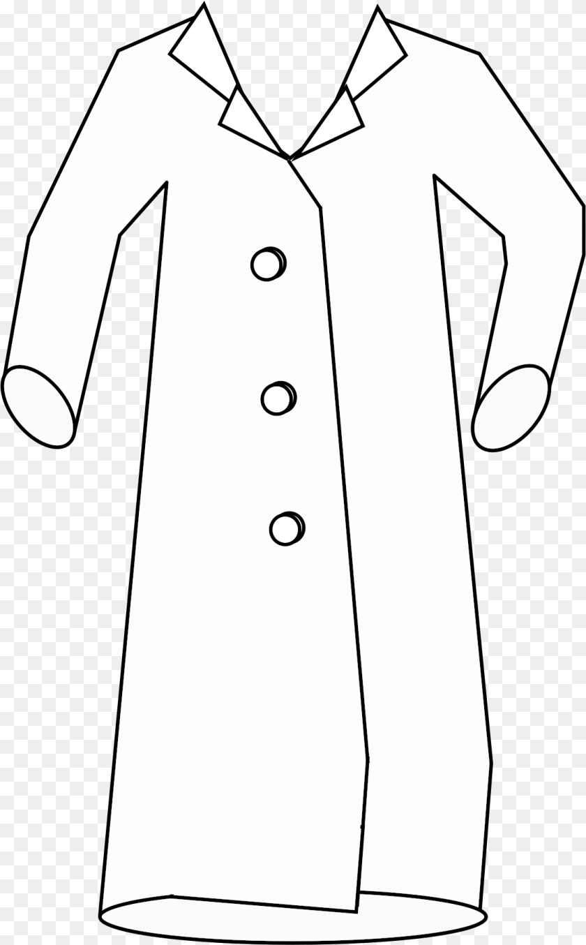 Lab Coat Clipart, Clothing, Lab Coat, Overcoat, Long Sleeve Sticker PNG