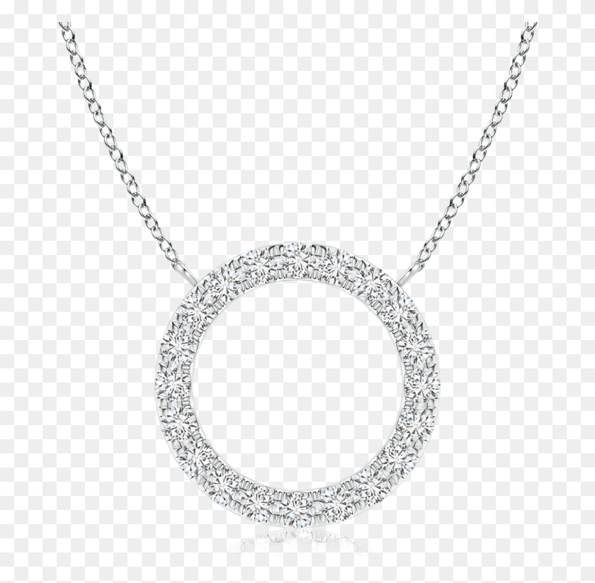 680x763 Lab Grown Diamond Open Circle Necklace Locket, Pendant, Jewelry, Accessories HD PNG Download