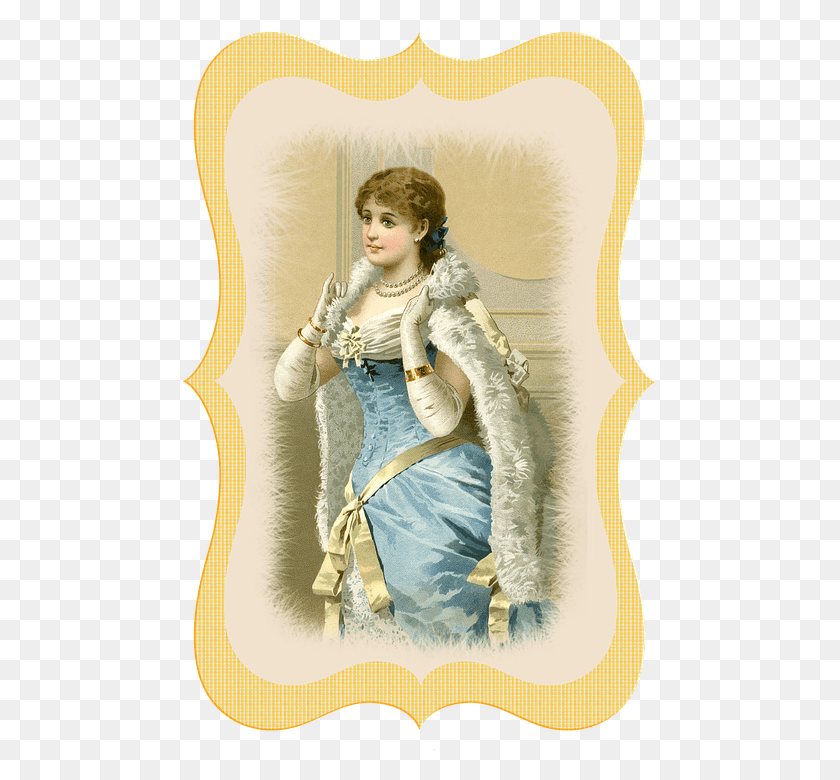 473x720 Label Lady Woman Vintage 1920 Girl Portrait Illustration, Clothing, Apparel, Cushion HD PNG Download