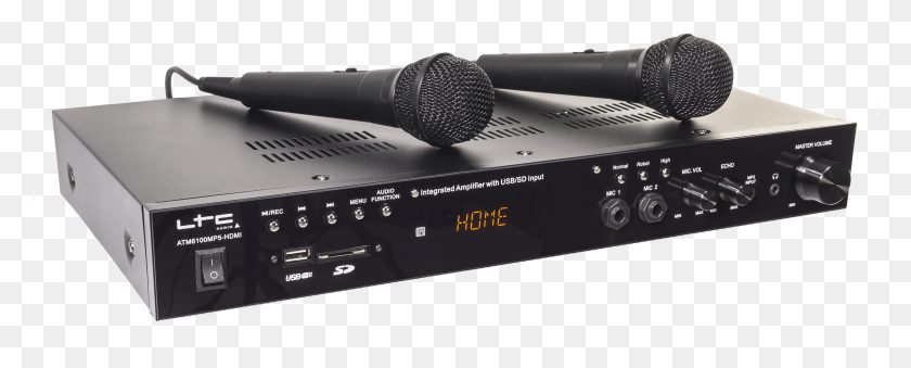 2478x889 Descargar Png Label Ltc Ampli Hifi Stereo Mp5 2X50W Avec Video Mp5 Hdmi, Micrófono, Dispositivo Eléctrico, Amplificador Hd Png