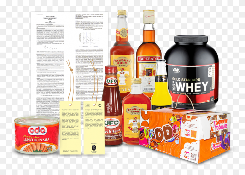977x676 Labels Packaging Glass Bottle Glass Bottle, Ketchup, Food, Beverage HD PNG Download