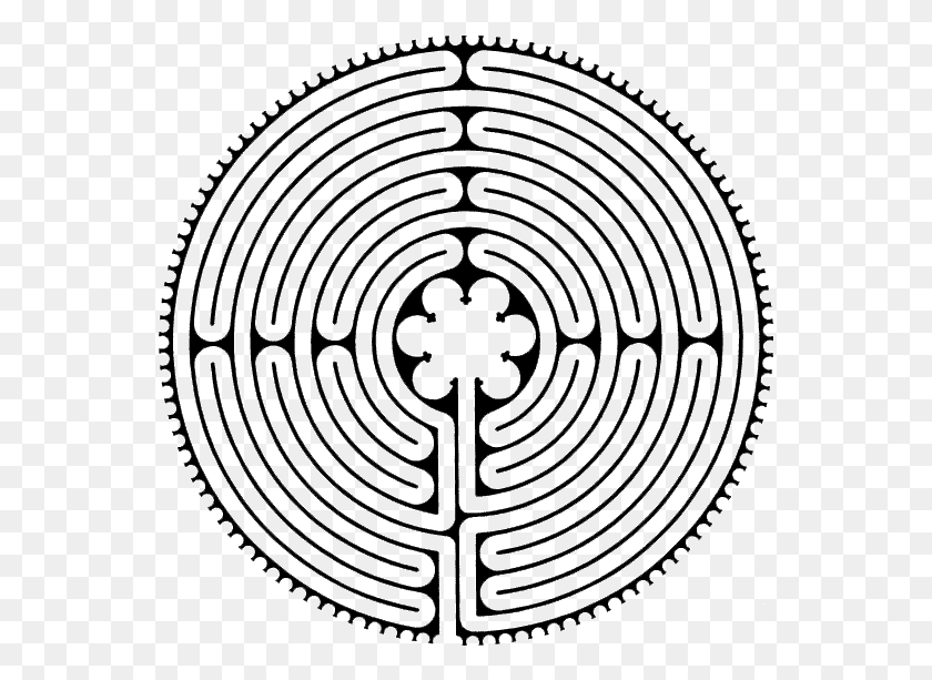 556x553 Labyrinth 11 Chartres Plain Chartres Labyrinth, Rug, Maze HD PNG Download