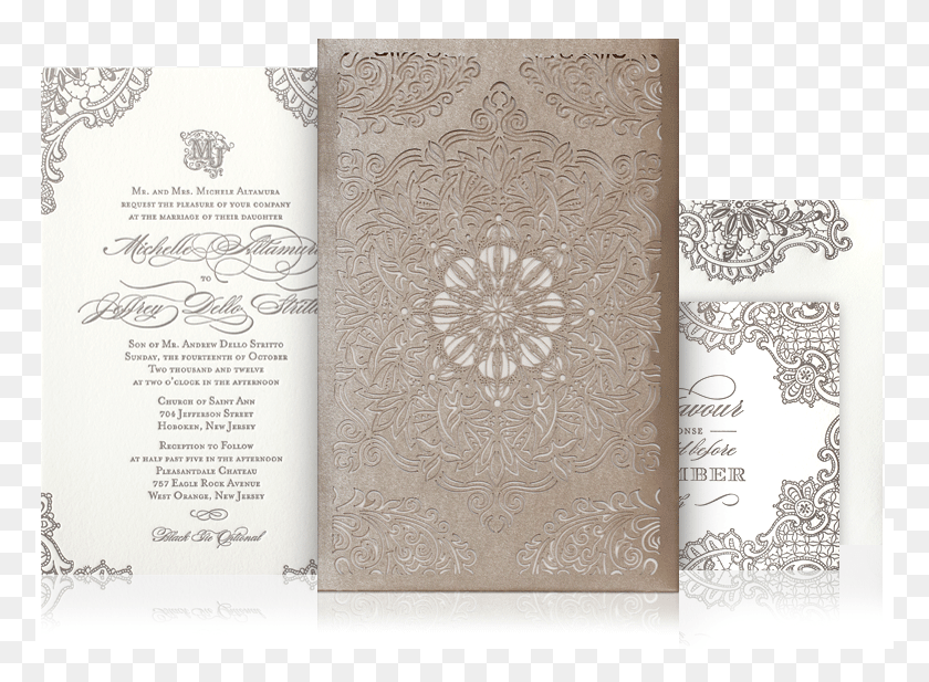776x557 Lace Laser Cut Wedding Invitation Luxury Wedding Invitations Brown, Text, Book HD PNG Download