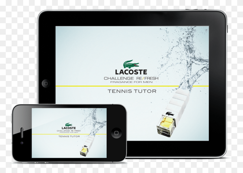 850x587 Lacoste Challenge Tennis Tutor App Lacoste, Electronics, Mobile Phone, Phone HD PNG Download