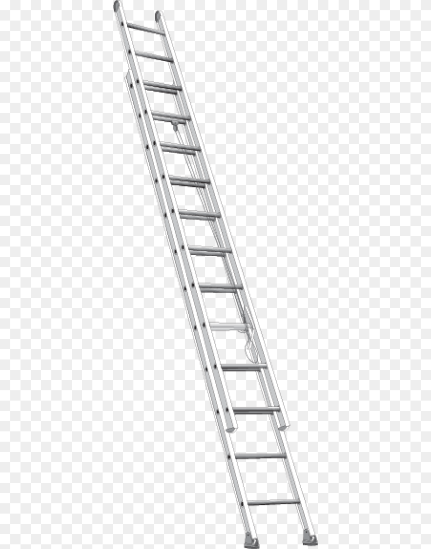 400x1069 Ladder Download With Transparent Background Extension Ladder Sketch, Architecture, Building, House, Housing Sticker PNG