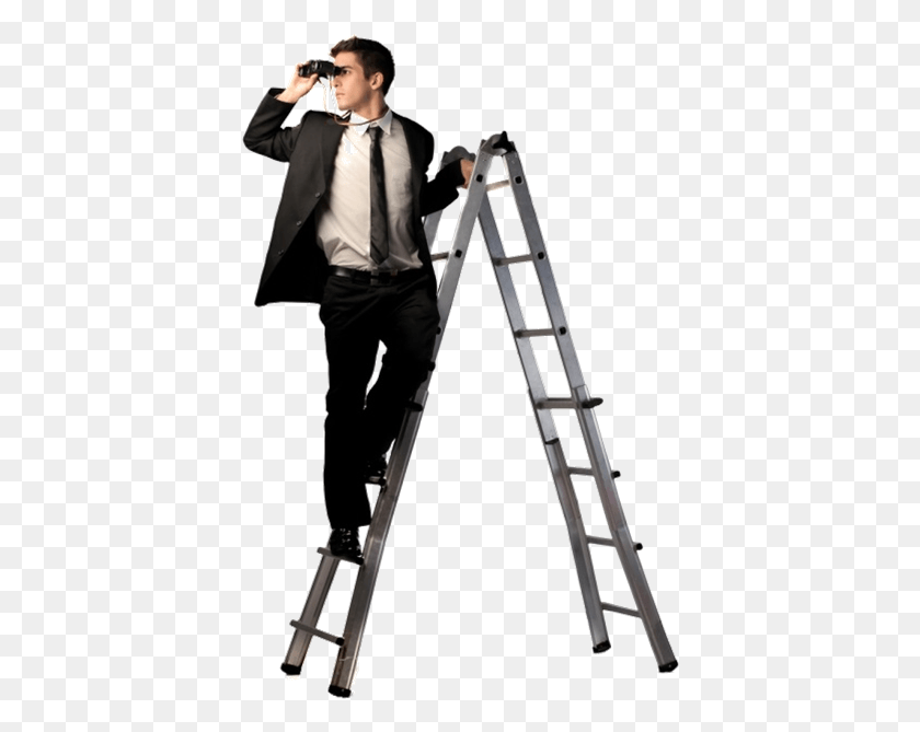402x609 Ladder Person Climbing Ladder, Clothing, Bow, Pants HD PNG Download