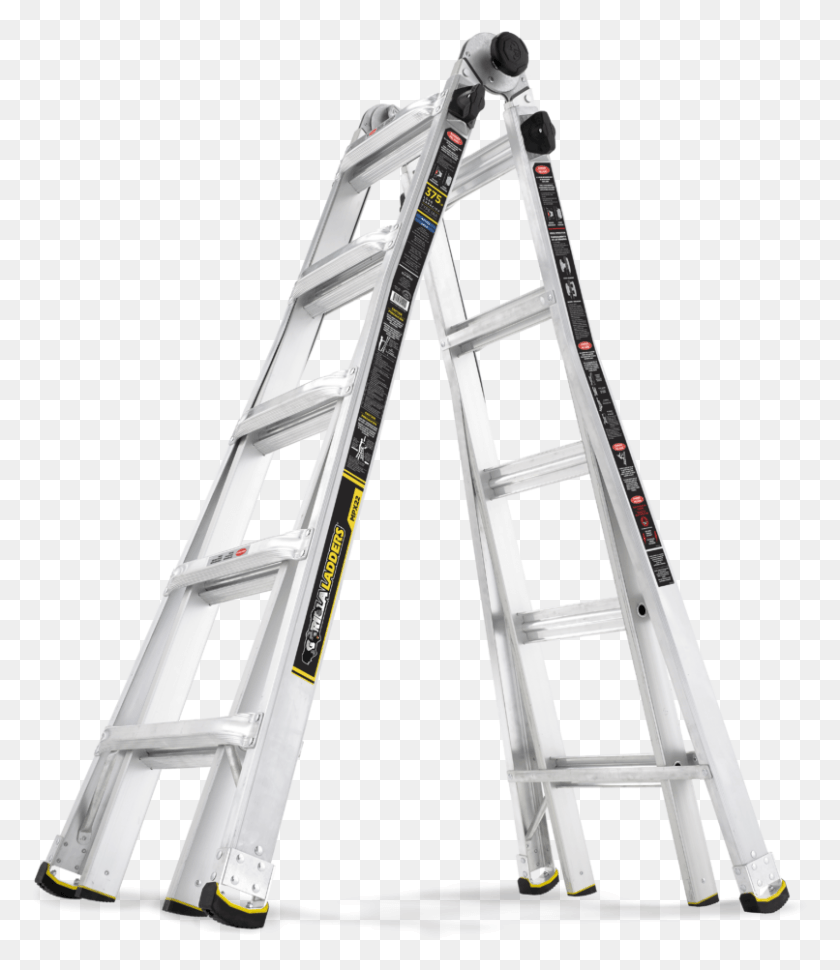 806x941 Ladders Transparent Background Gorilla Multi Position Ladder, Construction HD PNG Download