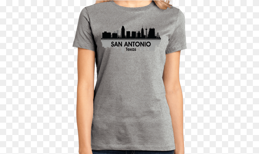 374x502 Ladies Grey San Antonio Tx City Skyline Tote Bags By Angelina Vick City Iii San Antonio Texas, Clothing, T-shirt Transparent PNG