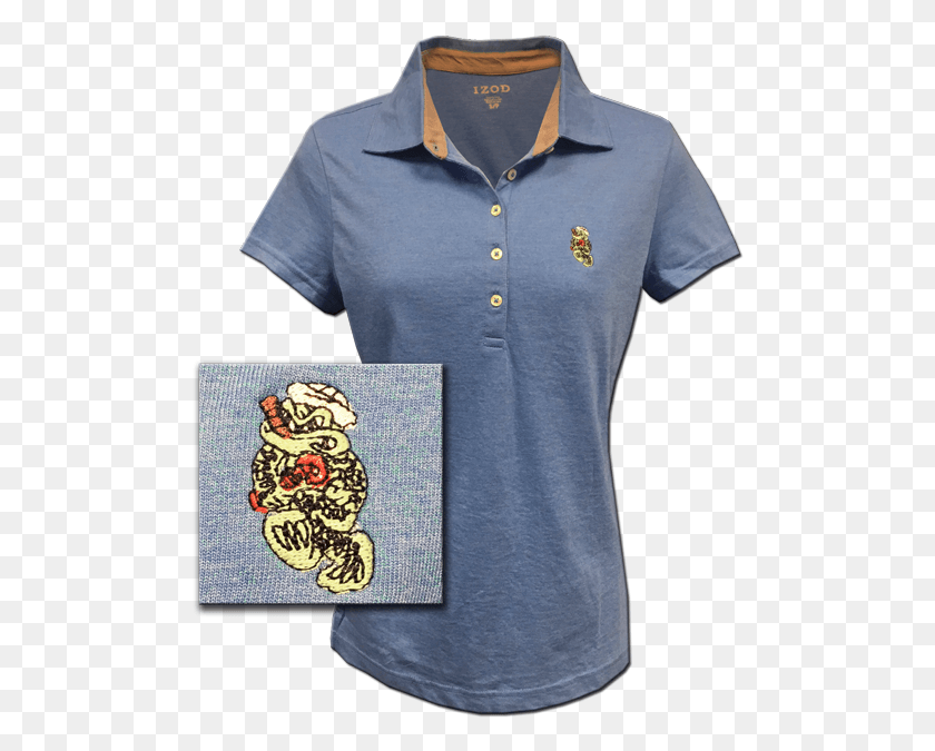 496x615 Ladies Izod Freddy Frog Polo Shirt Polo Shirt, Clothing, Apparel, Shirt HD PNG Download