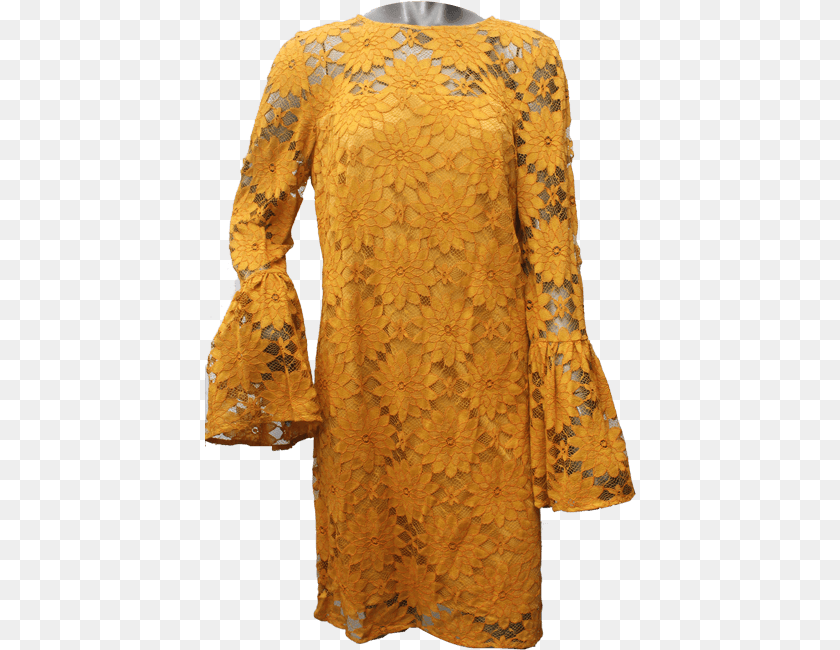 432x650 Ladies Lace Fashion O Gold Flare, Clothing, Dress, Long Sleeve, Sleeve Sticker PNG