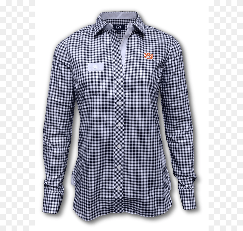 601x799 Ladies Navy Gingham Button Down With Embroidered Au Auburn Tigers Women39s Basketball, Clothing, Dress Shirt, Long Sleeve, Shirt Clipart PNG