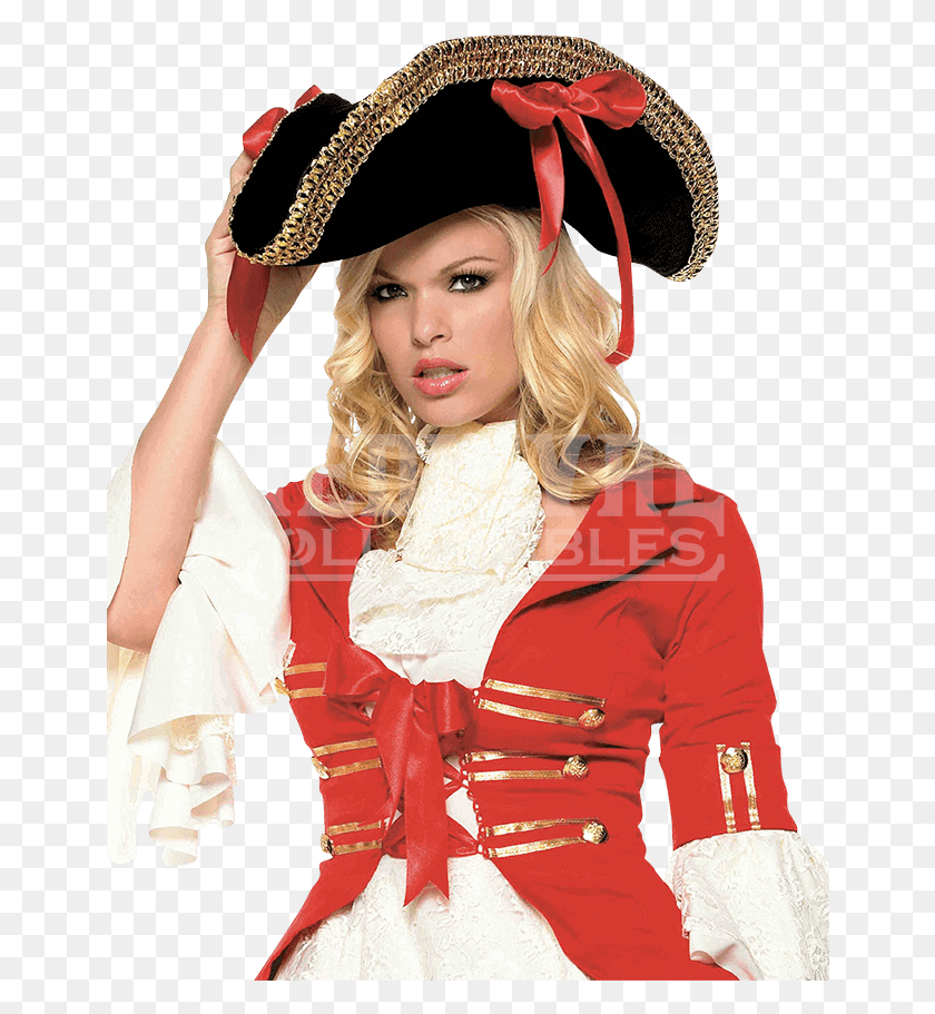 650x851 Ladies Red Pirate Outfit Uk, Clothing, Apparel, Hat HD PNG Download