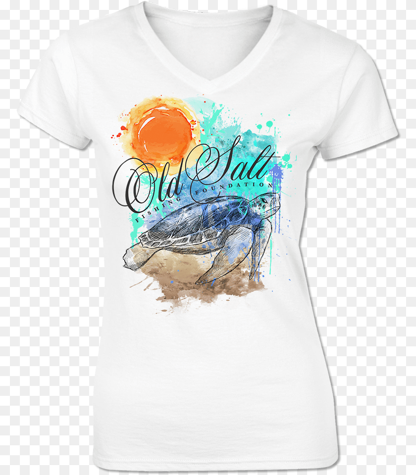 782x960 Ladies V Neck Cottonpoly Blend Fishing Tee Marlin, Clothing, T-shirt, Animal, Reptile Transparent PNG