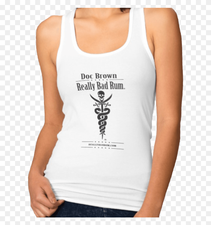 621x835 Ladies White Anvil Tank Top Thin Sleeveless Shirt, Clothing, Apparel, Person HD PNG Download