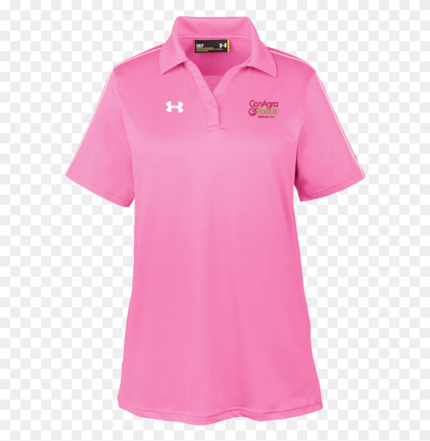 590x801 Ladiestechpolo Pink Under Armour Embroidery T Shirt, Clothing, Apparel, Shirt HD PNG Download