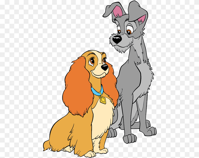 483x665 Lady And The Tramp Disney Characters Lady And The Tramp, Person, Animal, Mammal, Wildlife Clipart PNG