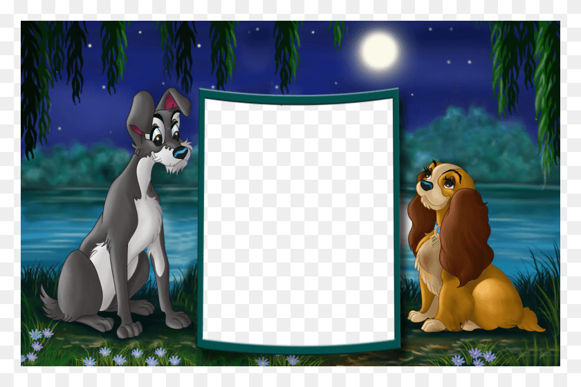 1872x1200 Lady And The Tramp Kids Frame Lady And The Tramp Frame, Animal, Mammal, Wildlife HD PNG Download