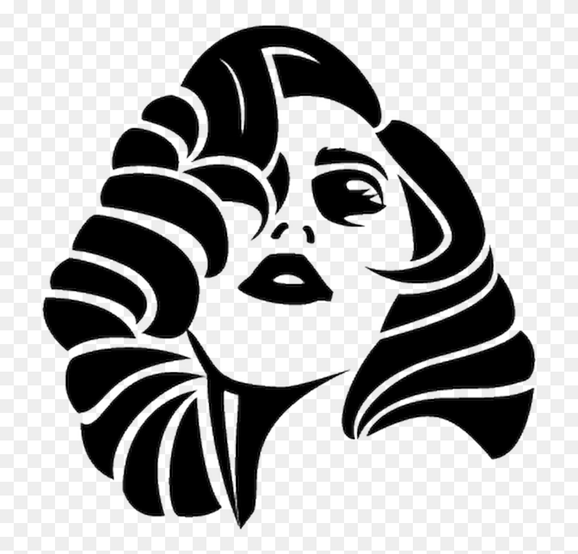 725x745 Lady Gaga Clipart Transparent Lady Gaga Pumpkin Carving, Stencil, Hair HD PNG Download