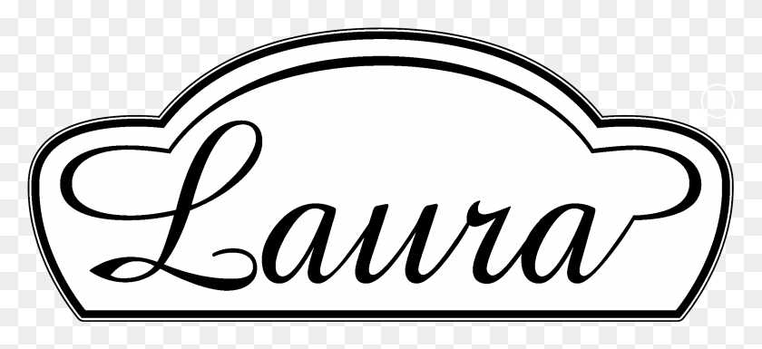 2207x921 Lady Laura Logo Black And White Lady Laura, Text, Label, Alphabet HD PNG Download