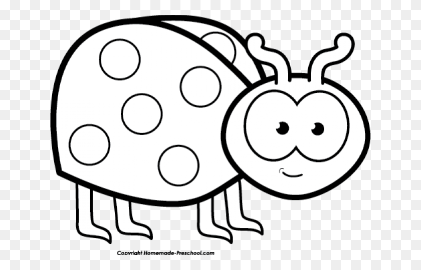 640x480 Ladybug Clipart Black And White Black And White Bug Clip Art Free, Stencil, Text, Crowd HD PNG Download