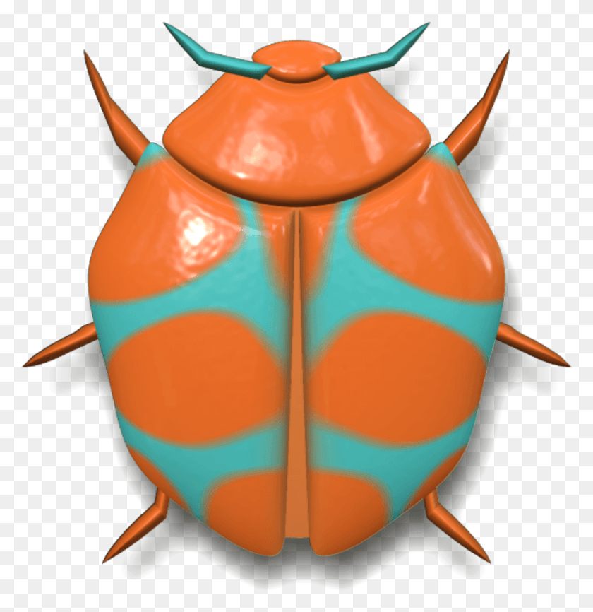 1202x1243 Ladybug Orange And Blue Transparent Ladybird Beetle, Invertebrate, Animal, Insect HD PNG Download