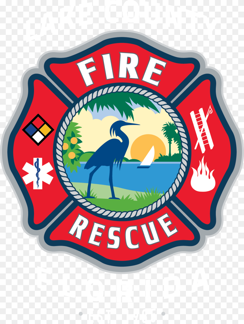 Lake County Fire Rescue Logo, Emblem, Symbol, Food, Ketchup PNG