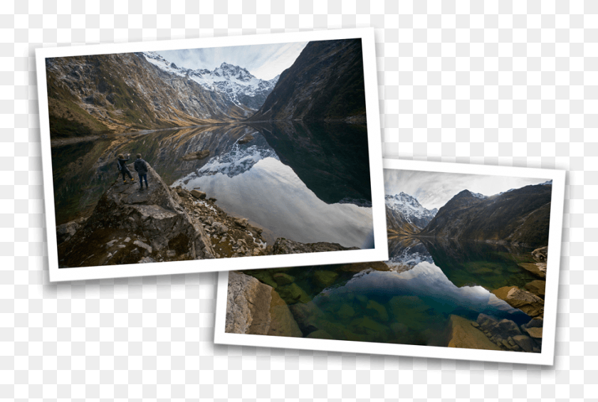 904x586 Lake Mairan Vignette Summit, Collage, Poster, Advertisement HD PNG Download