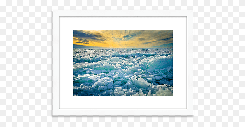 497x377 Lake Michigan Frozen Over With Gracie Frame Picture Frame, Mountain, Outdoors, Nature HD PNG Download