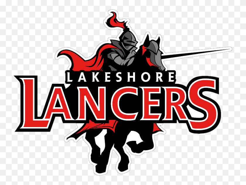 749x572 Descargar Png Lakeshore Lancers Lakeshore Lancers Logotipo, Texto, Alfabeto, Word Hd Png