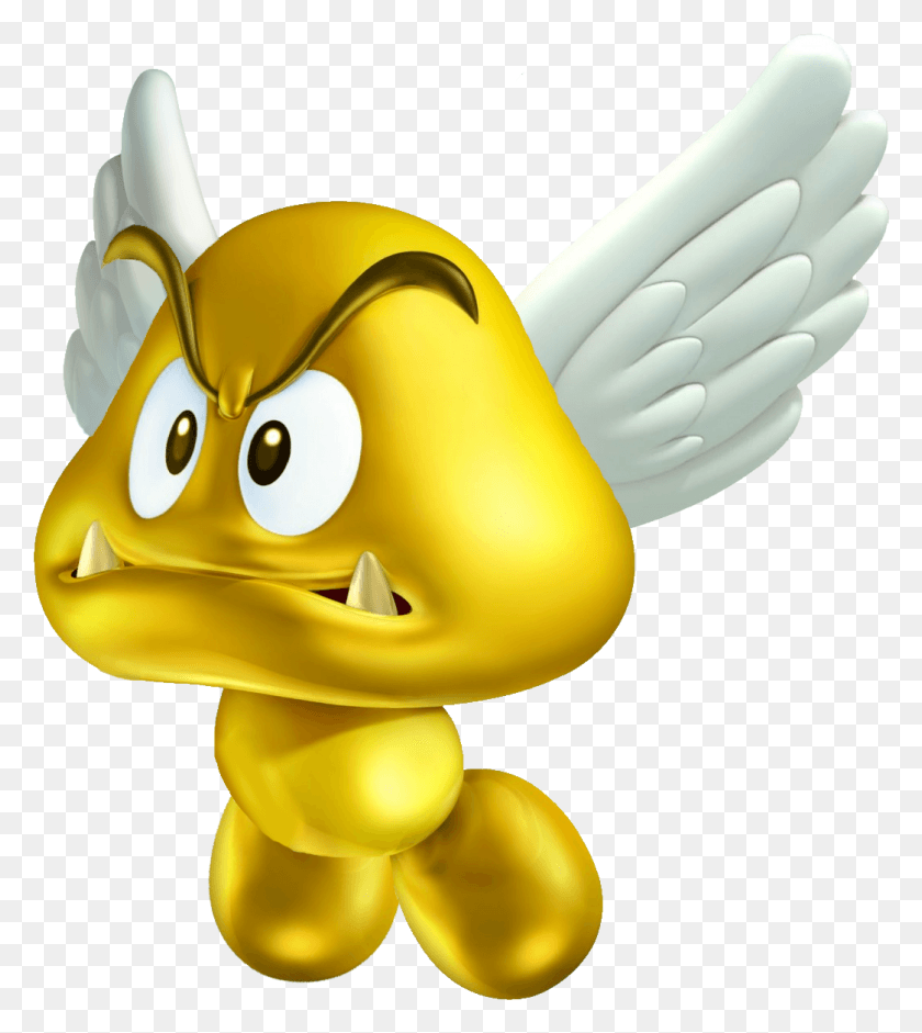 1044x1180 Descargar Png Lakitu Sprite Super Mario Gold Goomba, Toy, Animal, Bird Hd Png