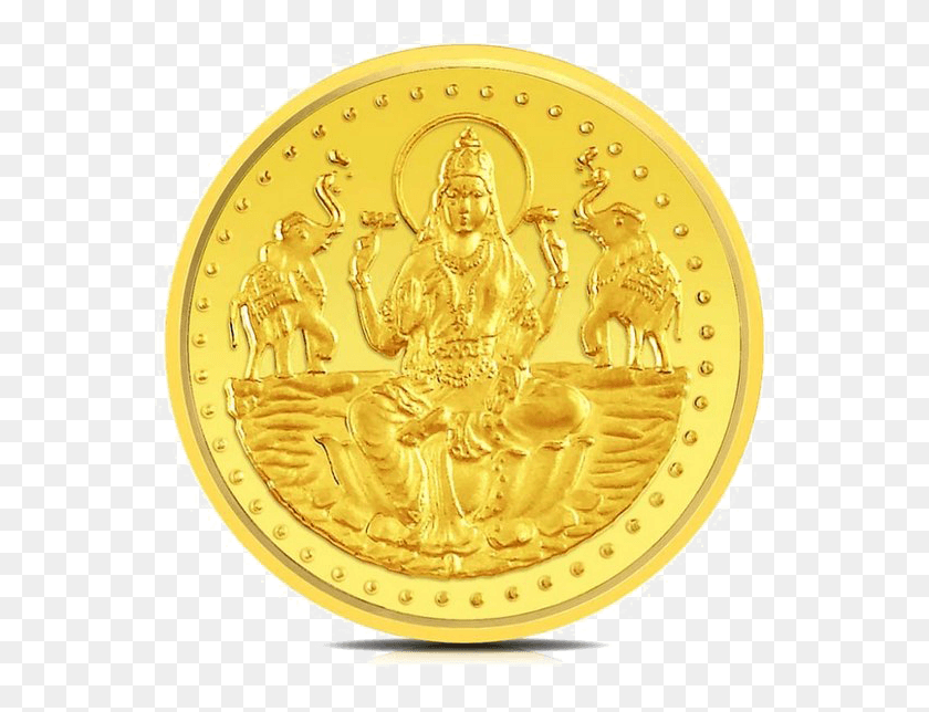 561x584 Lakshmi Gold Coin Pic Laxmi Gold Coin, Money, Person, Human HD PNG Download