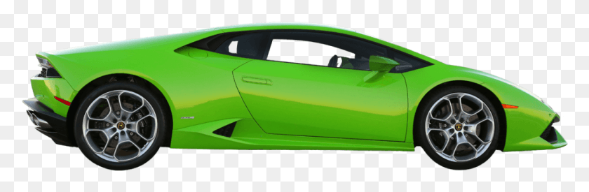 1061x293 Lamborghini Clipart Supercar Green Lamborghini Side View, Car, Vehicle, Transportation HD PNG Download
