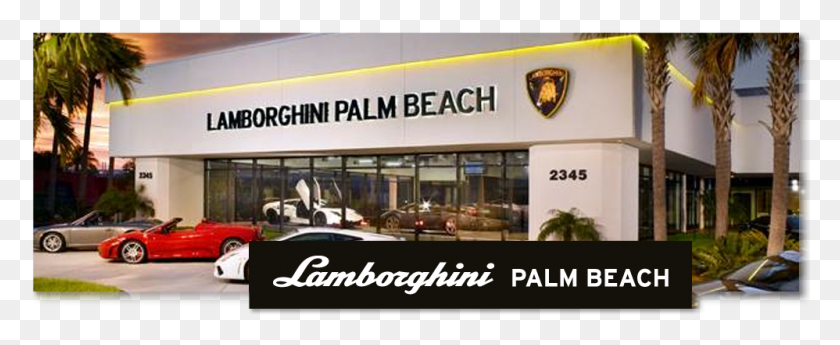998x365 Lamborghini Palm Beach, Автосалон, Автомобиль, Автомобиль Hd Png Скачать
