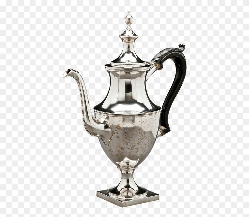 424x670 Laminated Poster Silverware Antique Coffeepot Silver Coffee Pot, Pottery, Lamp, Teapot HD PNG Download