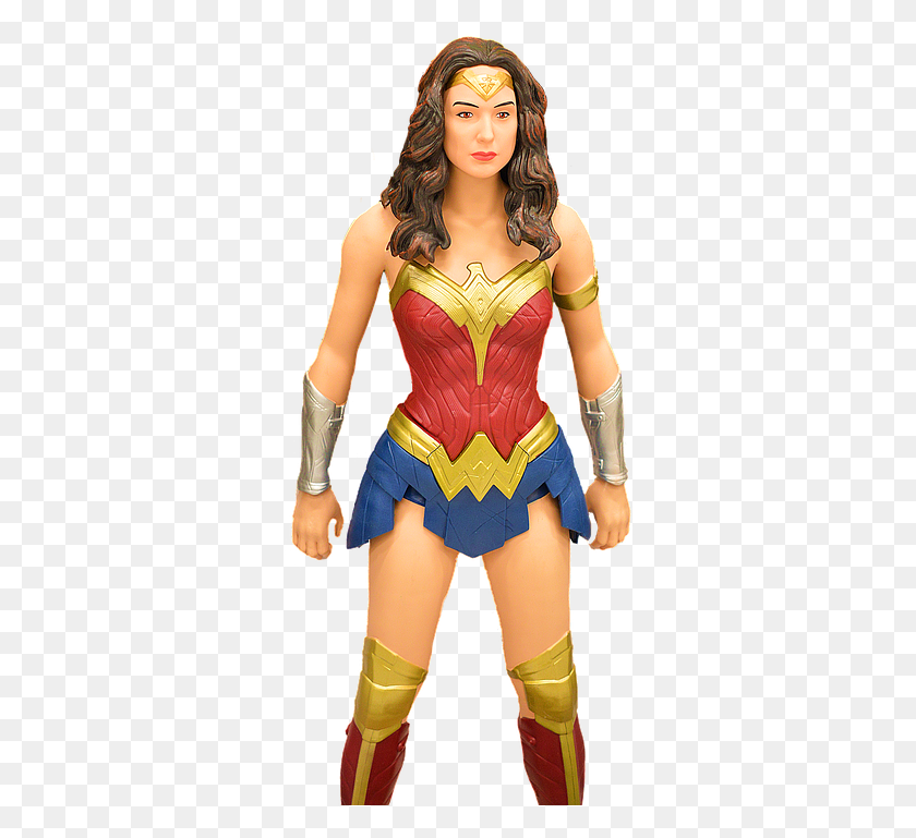 325x709 Descargar Png Cartel Laminado La Fuerza De Superhéroe Mujer Maravilla Fuerte Mujer Maravilla, Disfraz, Persona, Humano Hd Png