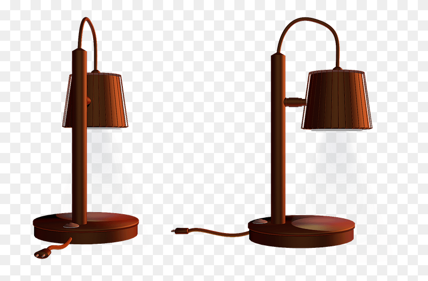 717x491 Lamp Light Lighting Lampshade Table Lamp Copper Cara Menggambar Aksiran Kap Lampu, Table Lamp HD PNG Download