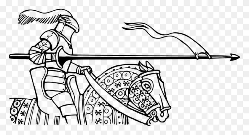 1024x519 Lance Knight Jousting Body Armor Spear With Knight Armour Clipart Black And White, Gray, World Of Warcraft HD PNG Download