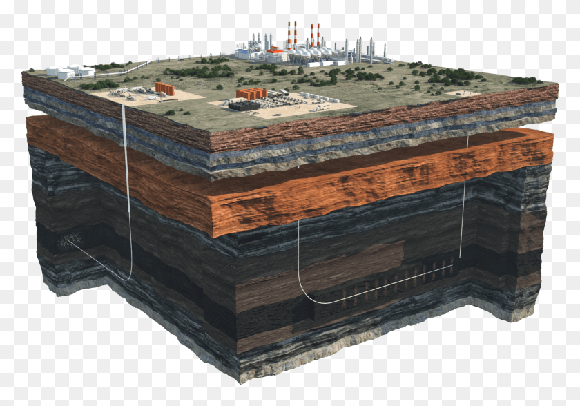 1625x1101 Land Cross Section Oil Well Cross Section, Tabletop, Furniture, Box Descargar Hd Png