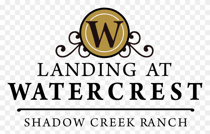 1401x852 Landing At Watercrest Shadow Creek Ranch Sign, Logo, Symbol, Trademark HD PNG Download