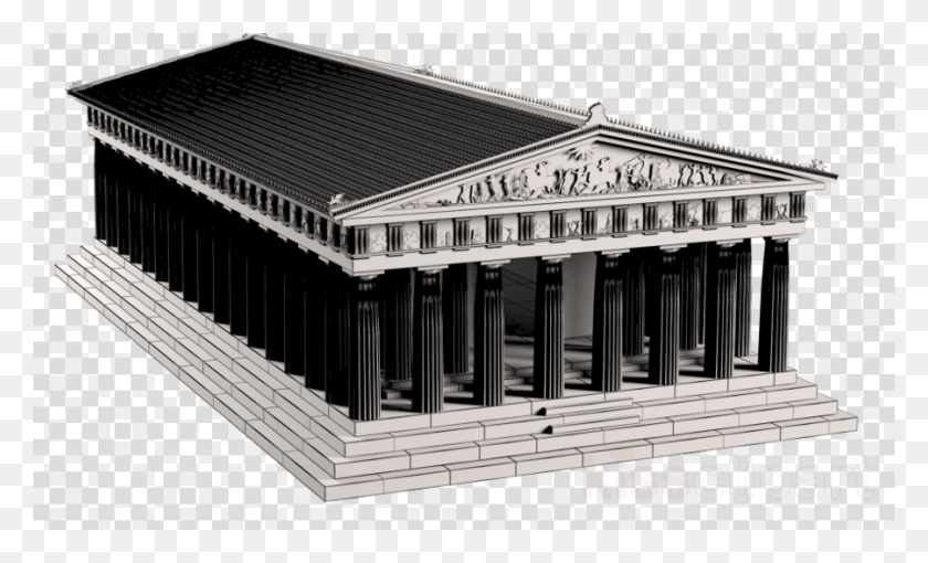 900x520 Landmark Clipart Parthenon Building 3d Modeling Hello My Name Is Clipart, Architecture, Temple, Shrine HD PNG Download