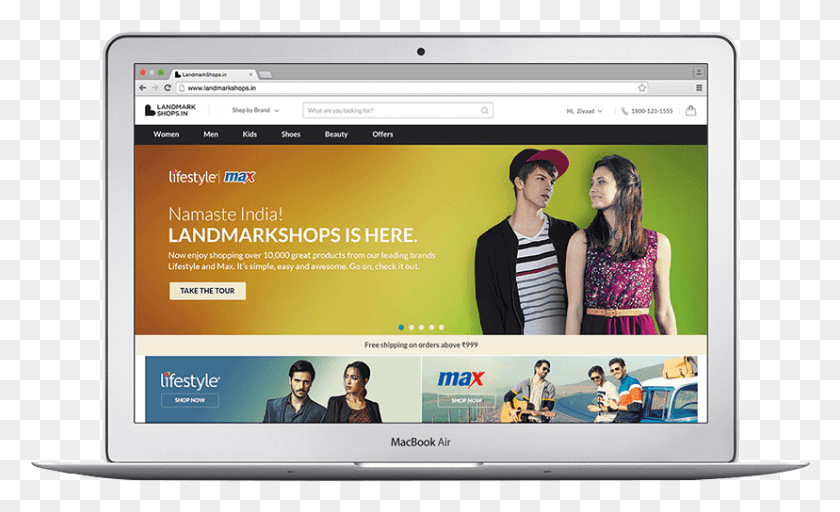 828x480 Landmark Group Launches 39landmarkshops Website, Person, Human, Monitor HD PNG Download