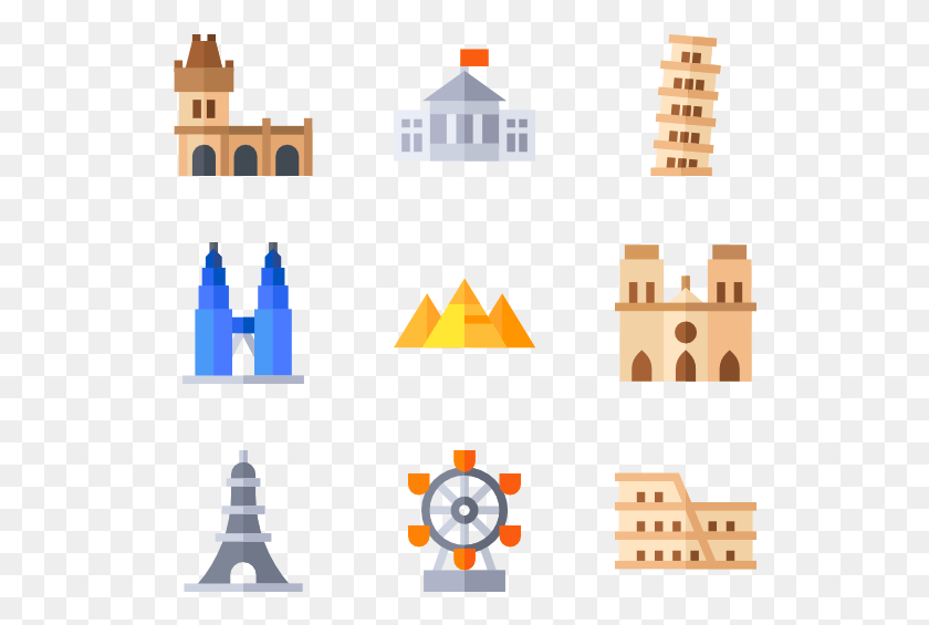 528x505 Landmarks Italy Icons, Architecture, Building, Lighting HD PNG Download