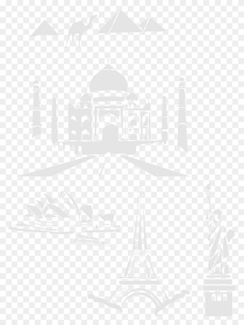 943x1280 Landmarkstaj Mahaleiffel Towerpyramidssydney Opera Guards At The Taj Posters, Dome, Architecture, Building HD PNG Download