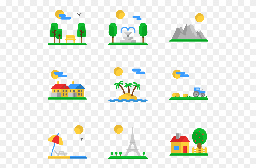 529x492 Landscapes Flat Color, Lighting, Text, Pac Man HD PNG Download